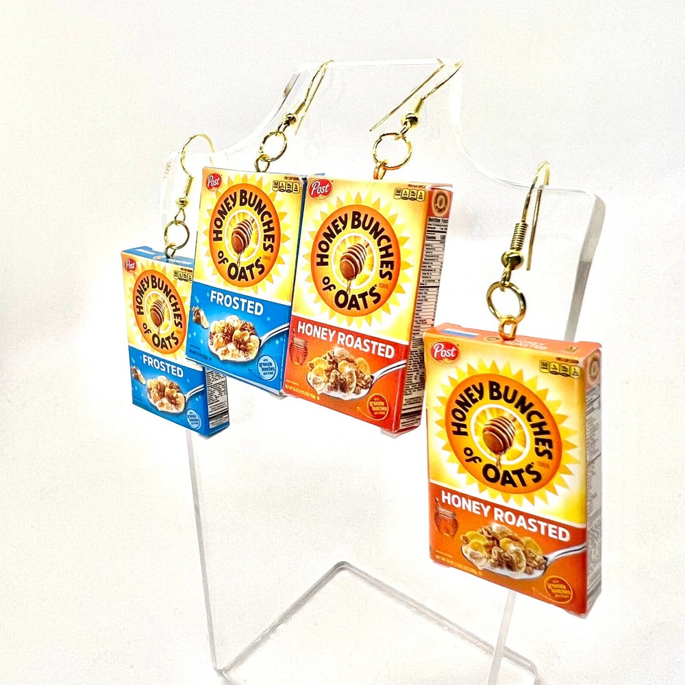 Honey Bunches of Oats Earrings - Cereal Earrings - Mini Brands Accessories - Picture 7 of 10